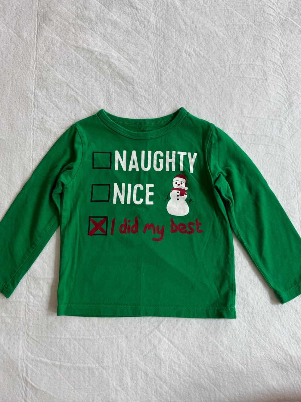 The Children’s Place Naughty or Nice Shirt Size 3T